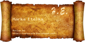 Harka Etelka névjegykártya